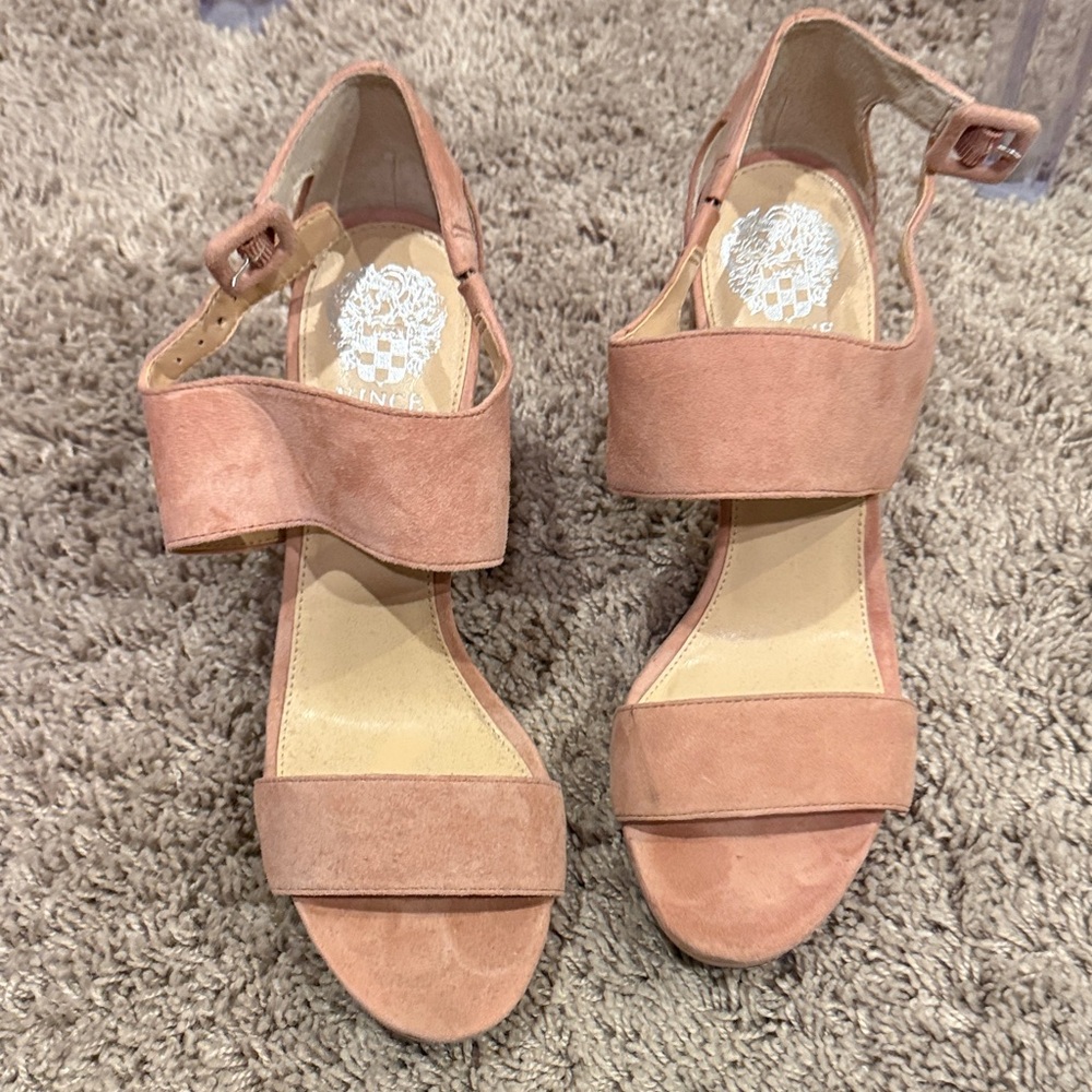 Vince Camuto Blush Suede Sandals